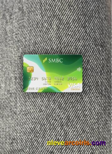 Japan Sumitomo Mitsui Banking Corporation (SMBC) bank visa electron card photolook